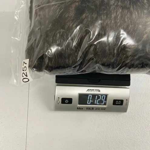 89th & Madison women's brown faux fur crocheted open front sweater‎ vest medium