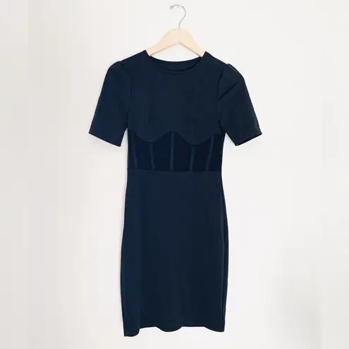 Yandy Elegant Black Mesh Panel Dress