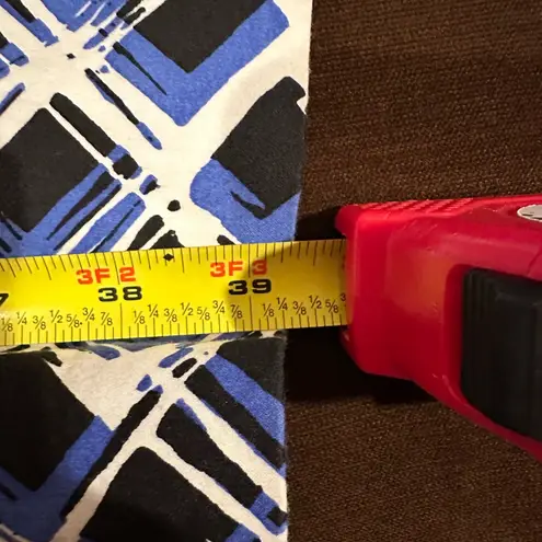 East 5th Street Black White Blue 3D Squares Dress SZ 16 pleated top and bottom