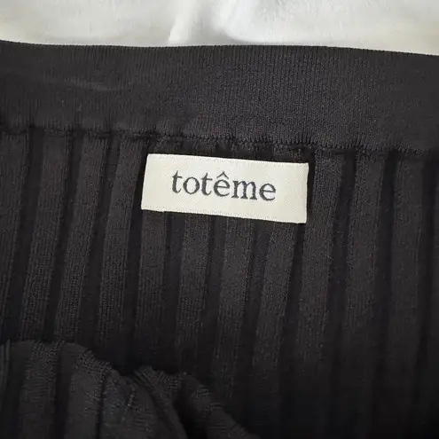 Toteme NWOT black ribbed Murano knit slip midi skirt size medium Orig. $290