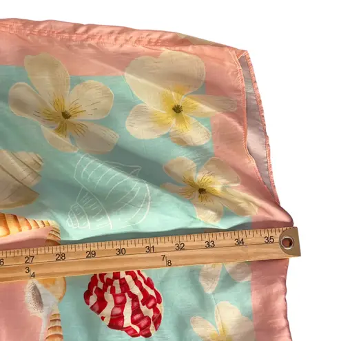 Verandah Scarf Panel Drape Top Dress Size S Resortwear Relaxed Fit BOHO Chic Pink