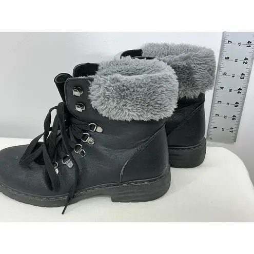 Womans Black Faux Leather