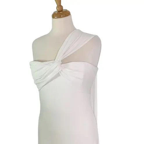 Halston Heritage Halston Blain Jersey Twist Gown White Size 8 NWT