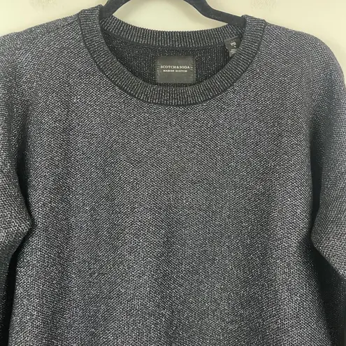 Scotch & Soda Maison Sweater Womens 1 Small Metallic Gray Knit Long Sleeve Cozy - Image 3