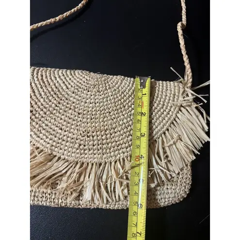 Mar Y Sol Lila Raffia Straw Bag Crossbody Purse Natural Handmade Boho Coastal