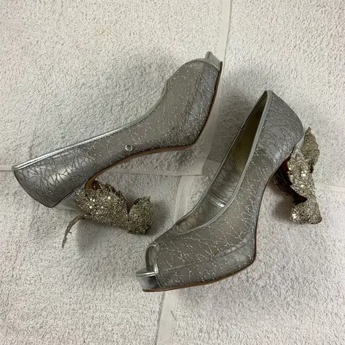 Cinderella 10M Bedazzled Silver Stiletto heels