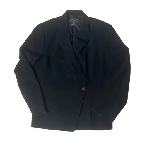 Lafayette 148 New York Blue Skirt Suit Straight Skirt Crossover Jacket Size 14