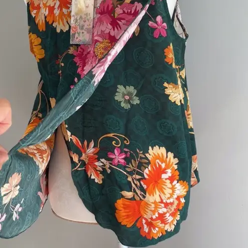 Johnny Was Roselyn 100% Silk Floral Print Tank Top M