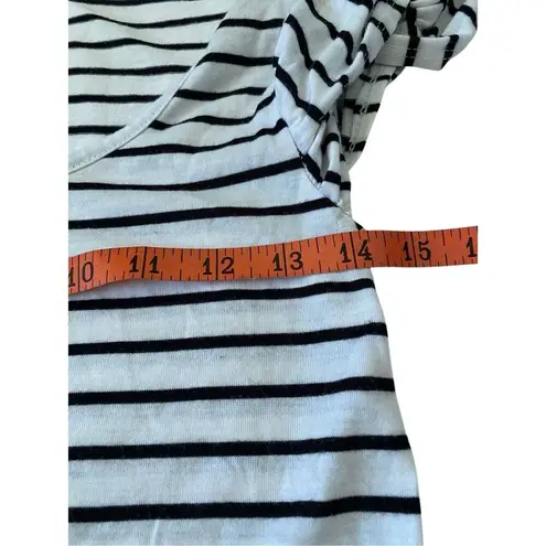 Striped Casual T Shirt School Preppy Semi Opaque Everyday Classic Workwear Work White