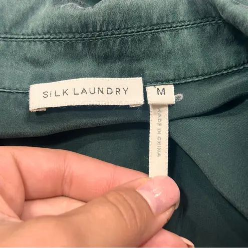 Silk Laundry Relaxed blazer Size Medium Green