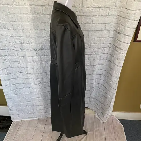 Rave 4 Real vintage women L shiny polyurethane trench coat Black Size L