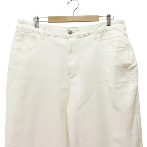 NWT NAADAM Soft Denim Wide Leg Jeans Size 14 Milk White High Rise Stretch Twill