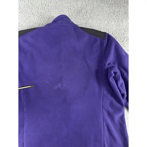 LL Bean Jacket Women Large Fleece Full Zip Polartec Wind Pro Outdoor Purple
