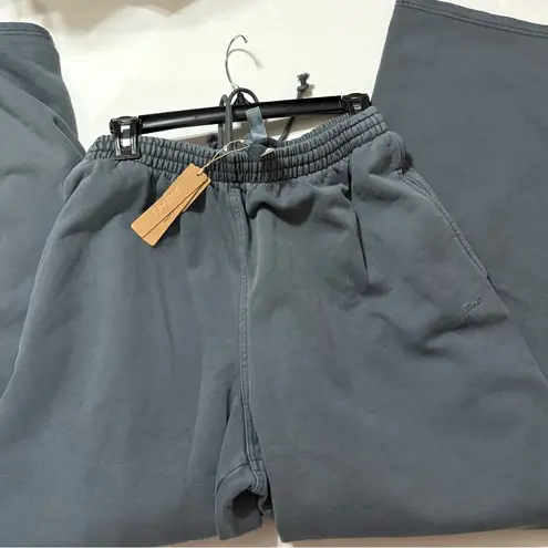 SKIMS 2X XXL NWT boyfriend fleece baggy sweatpants zircon blue straight SOLD OUT
