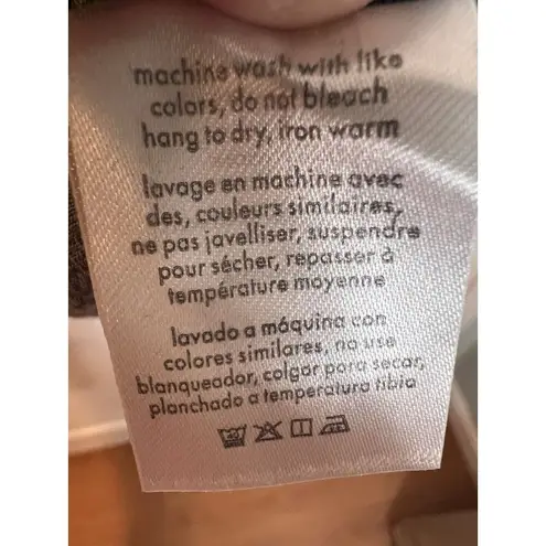 We Wore What Revolve Ruffled Watercolor Ditsy Blouse XL Black & Blue Floral Print