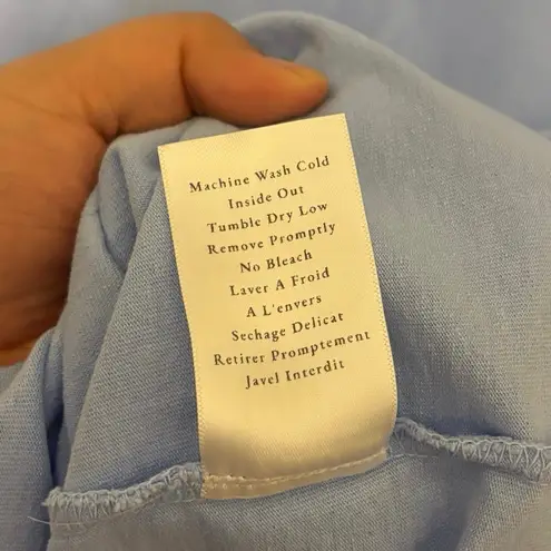 Frank & Eileen 100% Cotton Blue Lauren Polo Heritage Mini Dress Size Medium