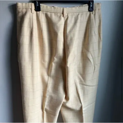 Pendleton Rayon, Wool & Silk Blend Trouser Pant Suit Size 16 and Gorgeous Yellow