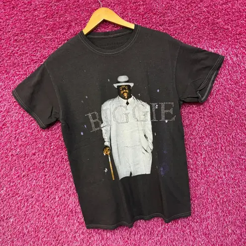 Biggie Smalls White Suir bedazzled shirt size small