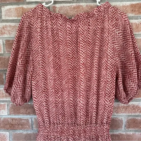 Buddy Love Ray Elastic Waist Ruffle Flowy Dress Women’s XS Red