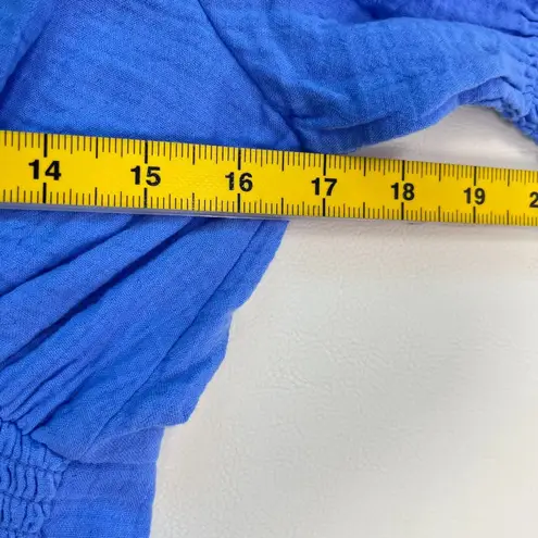 NWOT Boden Ada Double Cloth Cotton Blue Dress Size 6 Knee Length