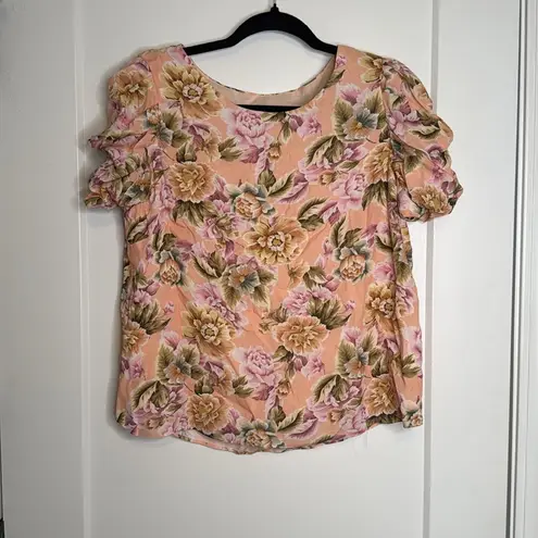 Amanda Uprichard  Merris Top‎ in Pink Floral - M
