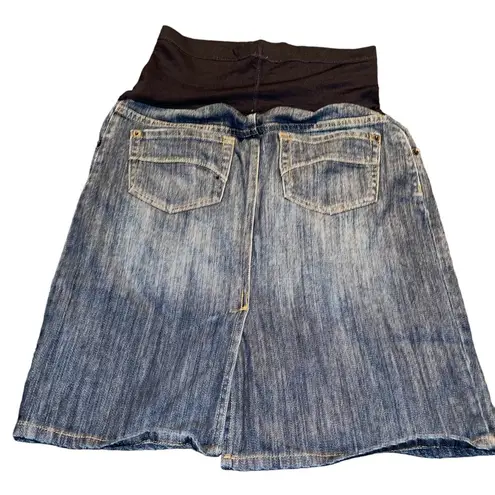 Liz Lange Maternity Denim Skirt women’s Size Small Maternity Belly Band