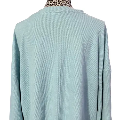 a.n.a  Ribbed Teal V Neck Long Sleeve Sweater XL NWOT Casual Comfortable