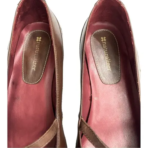 Naturalizer Brown Leather
Loafers Womens Size 9N
Square Toe Flats 775N37 Brazil