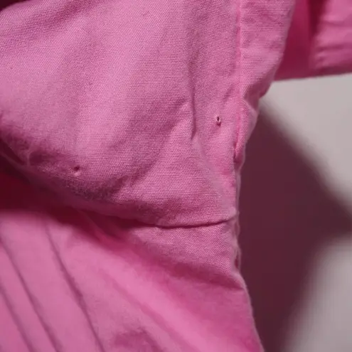 Zenobia 3X Pink 100% Cotton Full Zip Mini Dress Collared Retro Y2K 00s Barbie