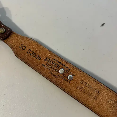 Leegin 1990 USA Brown Genuine Leather Animal Studded Western Belt Size Small