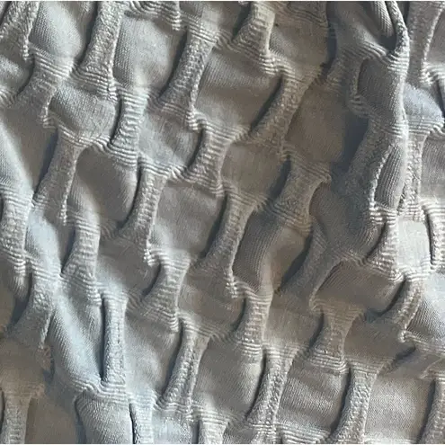 LA + IMAGE Two Piece Outfit, Short Sleeve Tummy Control Crop Top High Waist Sz M Blue Size M