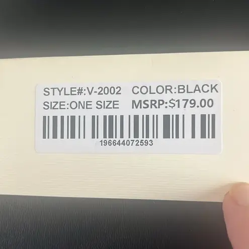 Valentino Orlandi cross body bag vegan leather with gold hardware NWT Black