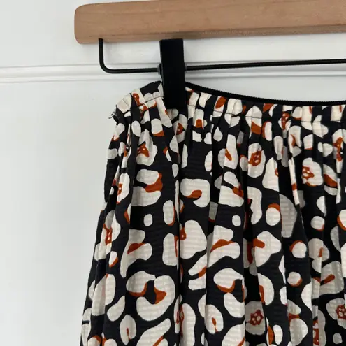 Marie Oliver Maxi Skirt Leopard Print Ruffle Hem Silk Bohemian Size 6