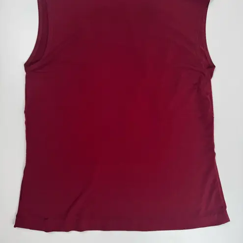 Vintage 90s Y2K JKLA California Wrap Draped Neck Top USA Made Sz L Grunge Goth Red Size L