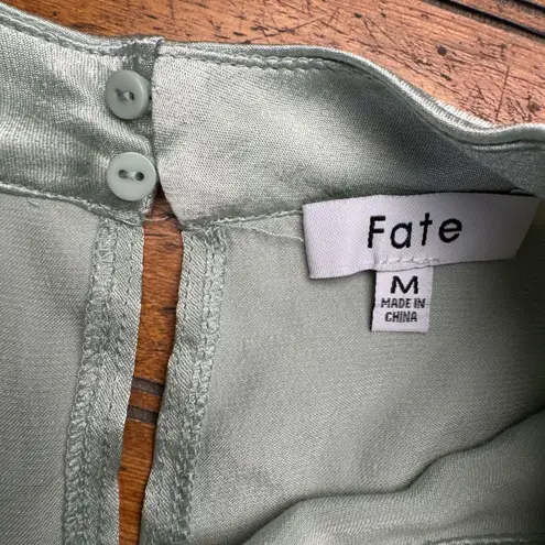 Fate Sleeveless Mock Neck Pocket Tank Top Women's Size Medium Light green