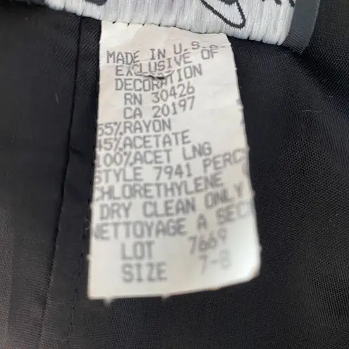 Vintage Made in USA Black Romantic Goth Off Shoulder Sequin Lace Midi Dress M Size M