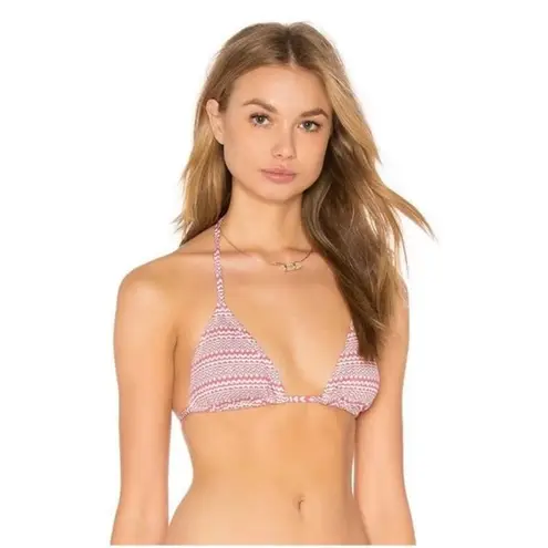 Eberjay Eberjey Pink White Tribal Strappy Bikini Top Sz M