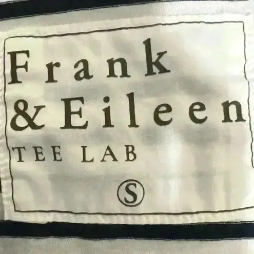 Frank & Eileen Asymmetrical Midi Tee Lab Dress Black White Stripes Small