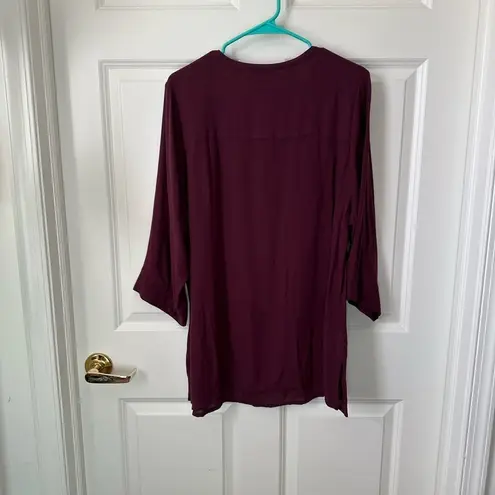 Avenue Plum Blouse 3/4 Sleeves Size 18/20