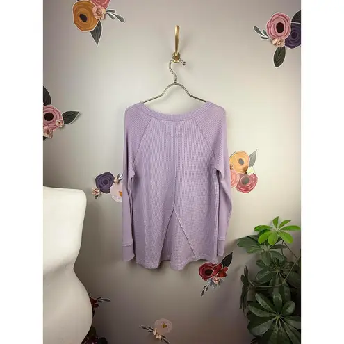 Maeve by Anthropologie Pearson Thermal Waffle Weave Pullover Top - Size - Medium