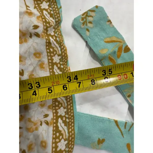 Saints + Secrets Wrap Dress Women's Size S Short Sleeve Floral Print Mini Blue - Image 8