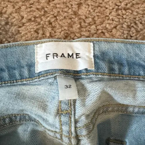 Frame Light Wash Le Garçon Crop Denim Jeans