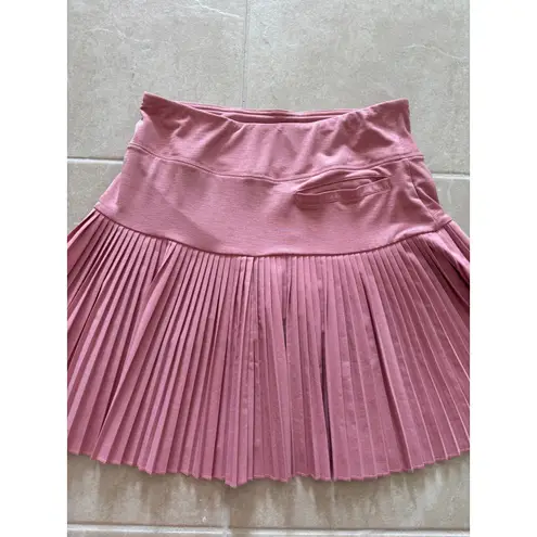 Blue Q GG Blue Luxe Sport 17" Women Size S High Rise Pink Pleated Golf Skort Sporty