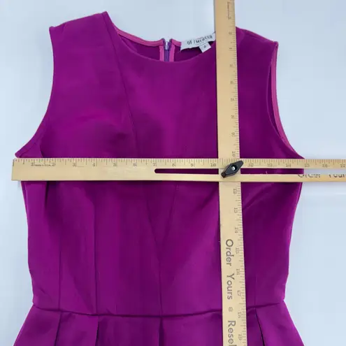 OF MERCER Dress Womens Size 4 Purple Pink Sleeveless Pleated Fit Flare
