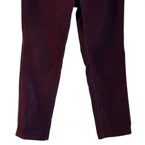 J Jill Corduroy Pants Medium Pull On Ivy League Preppy Stretch Comfort Cozy Warm Red