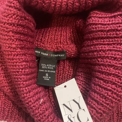 New York & Co. Turtleneck Sweater Women's Size small NWT maroon - Image 6