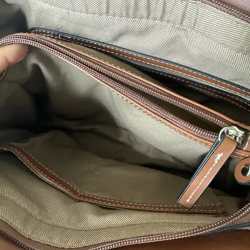 London Fog Brown Top Handle / Crossbody