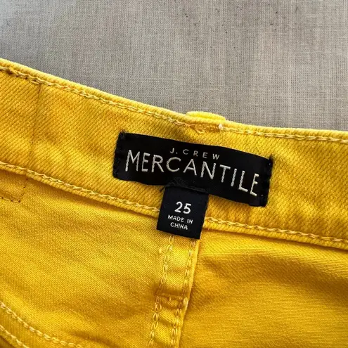 J. Crew Mercantile Mustard Yellow Cotton Mid