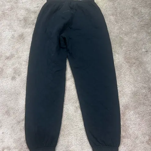 Aviator Nation Black Quilted Sweatpants large new