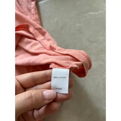 J Jill Top Womens Large Orange Pima Cotton Minimalist Capsule Luxury Travel